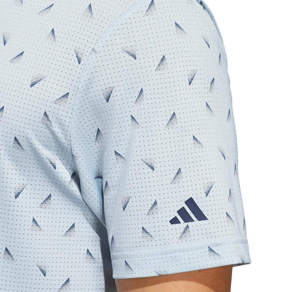 adidas Ultimate365 Printed Mesh Polo Shirt - Wonder Blue/Collegiate Navy