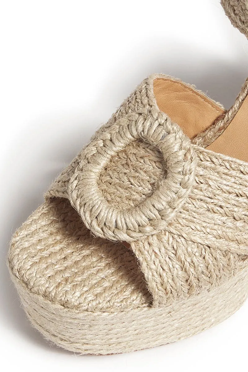 Amaia Raffia Platform Sandal