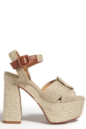 Amaia Raffia Platform Sandal