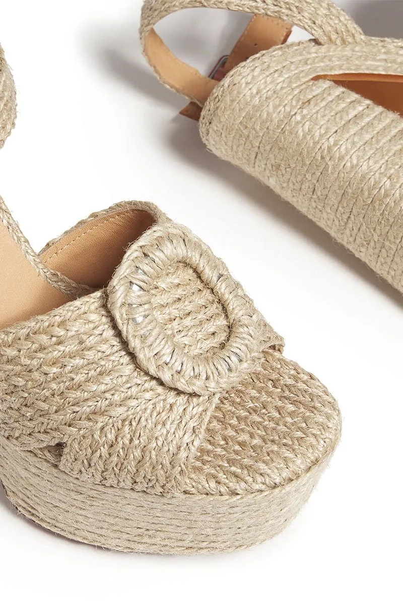 Amaia Raffia Platform Sandal