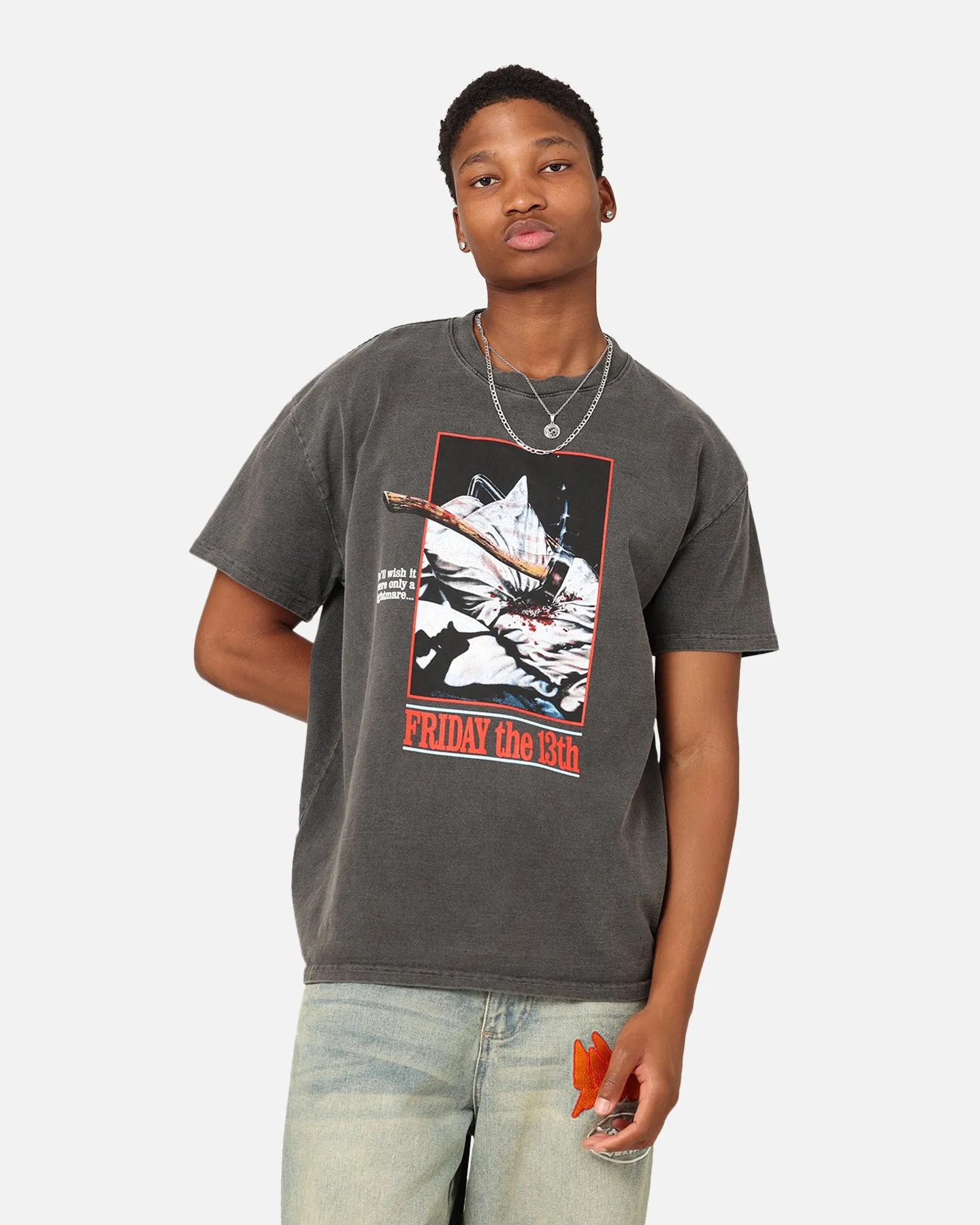 American Thrift X Friday The 13th Vintage T-Shirt Black Wash