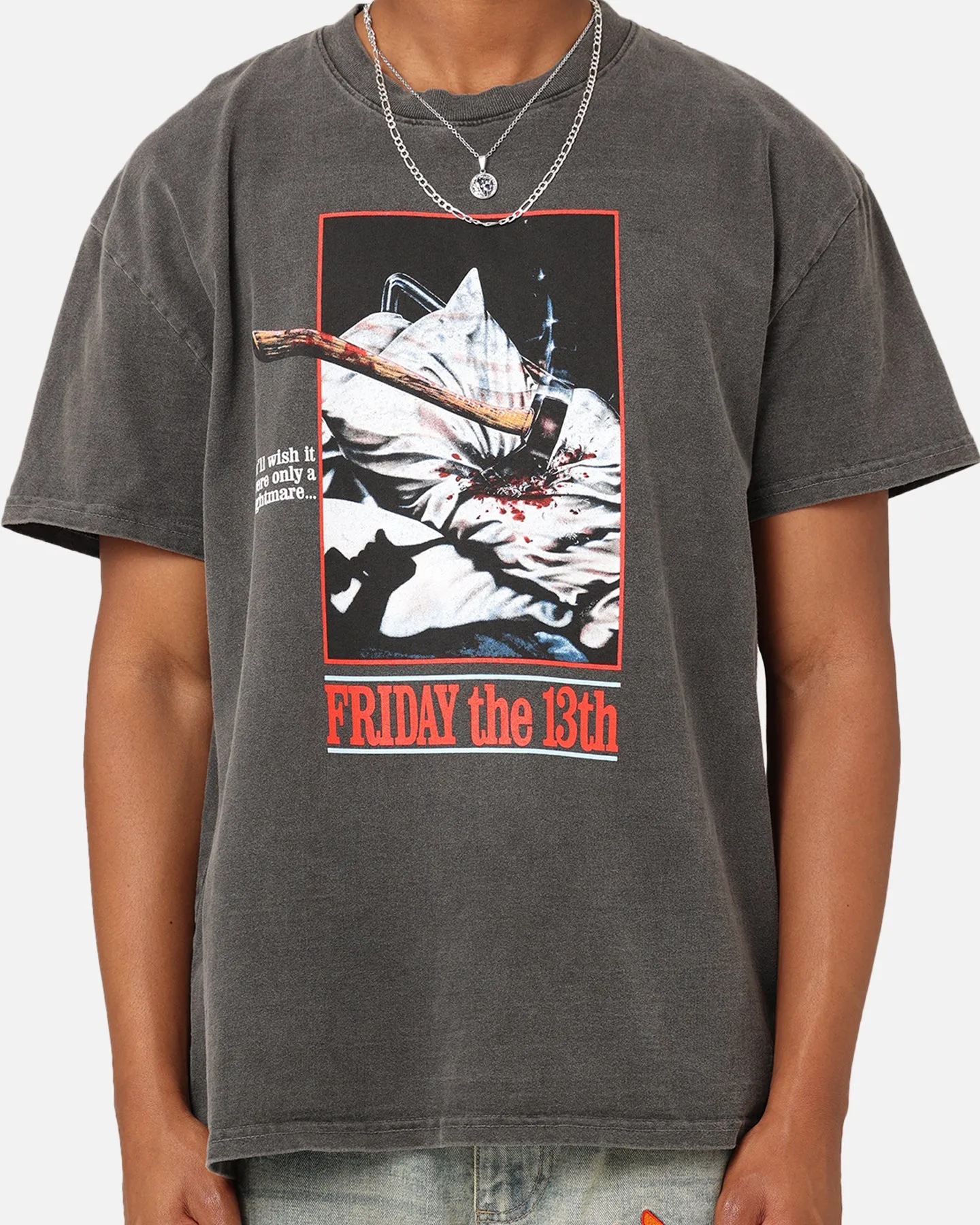 American Thrift X Friday The 13th Vintage T-Shirt Black Wash