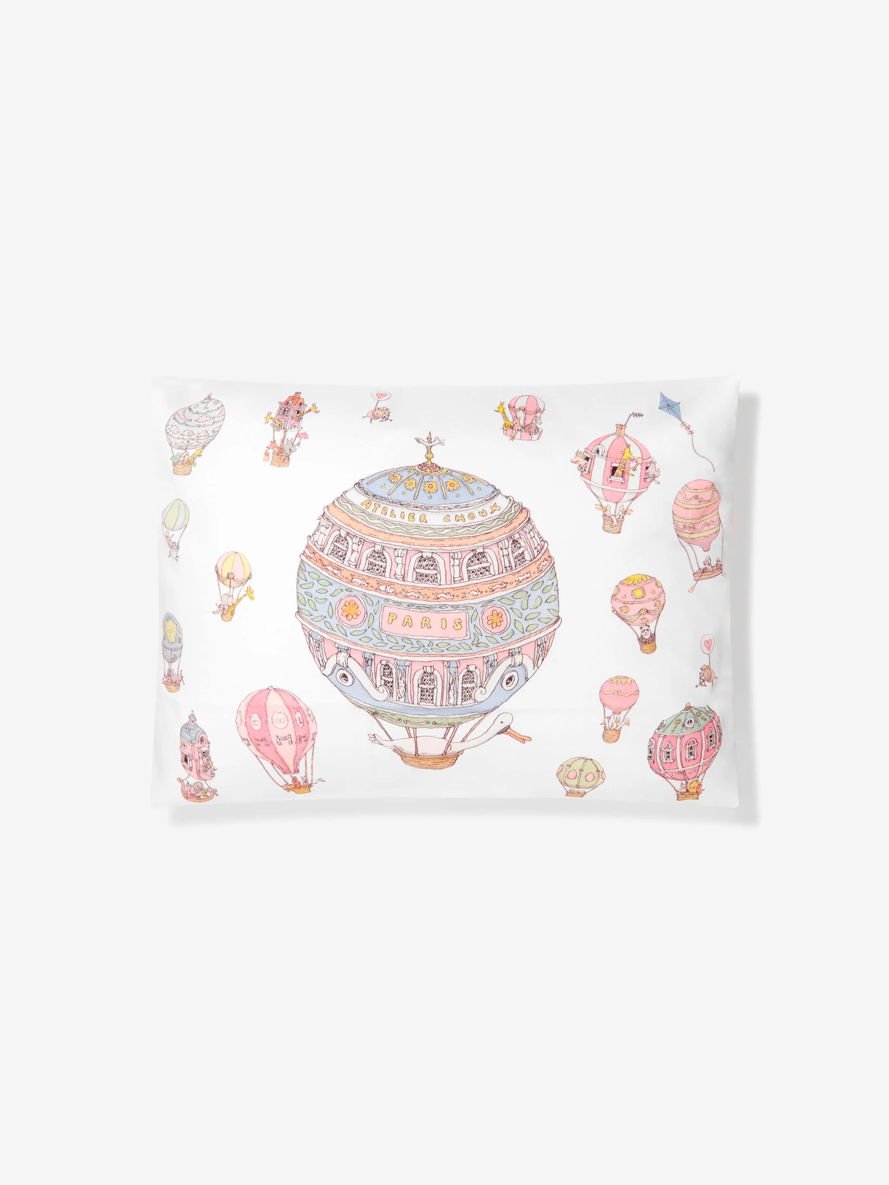 Atelier Choux Baby Hot Air Balloons Satin Pillow (40 cm x 30 cm)