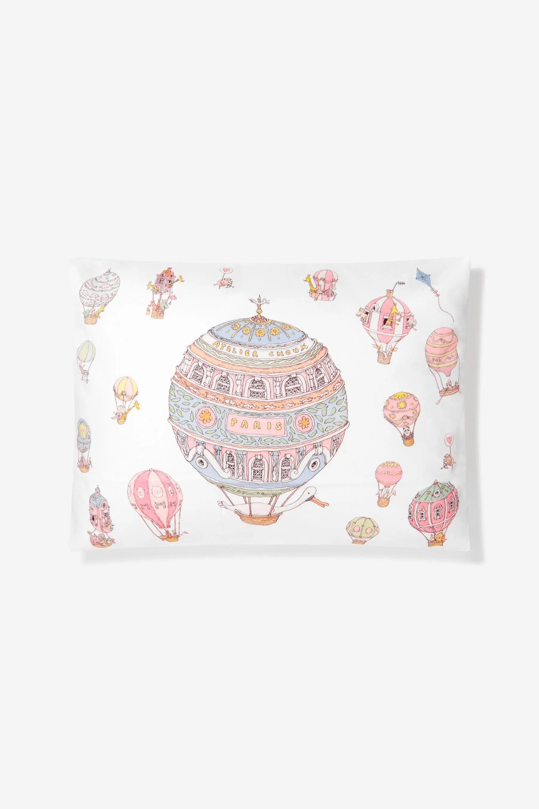 Atelier Choux Baby Hot Air Balloons Satin Pillow (40 cm x 30 cm)