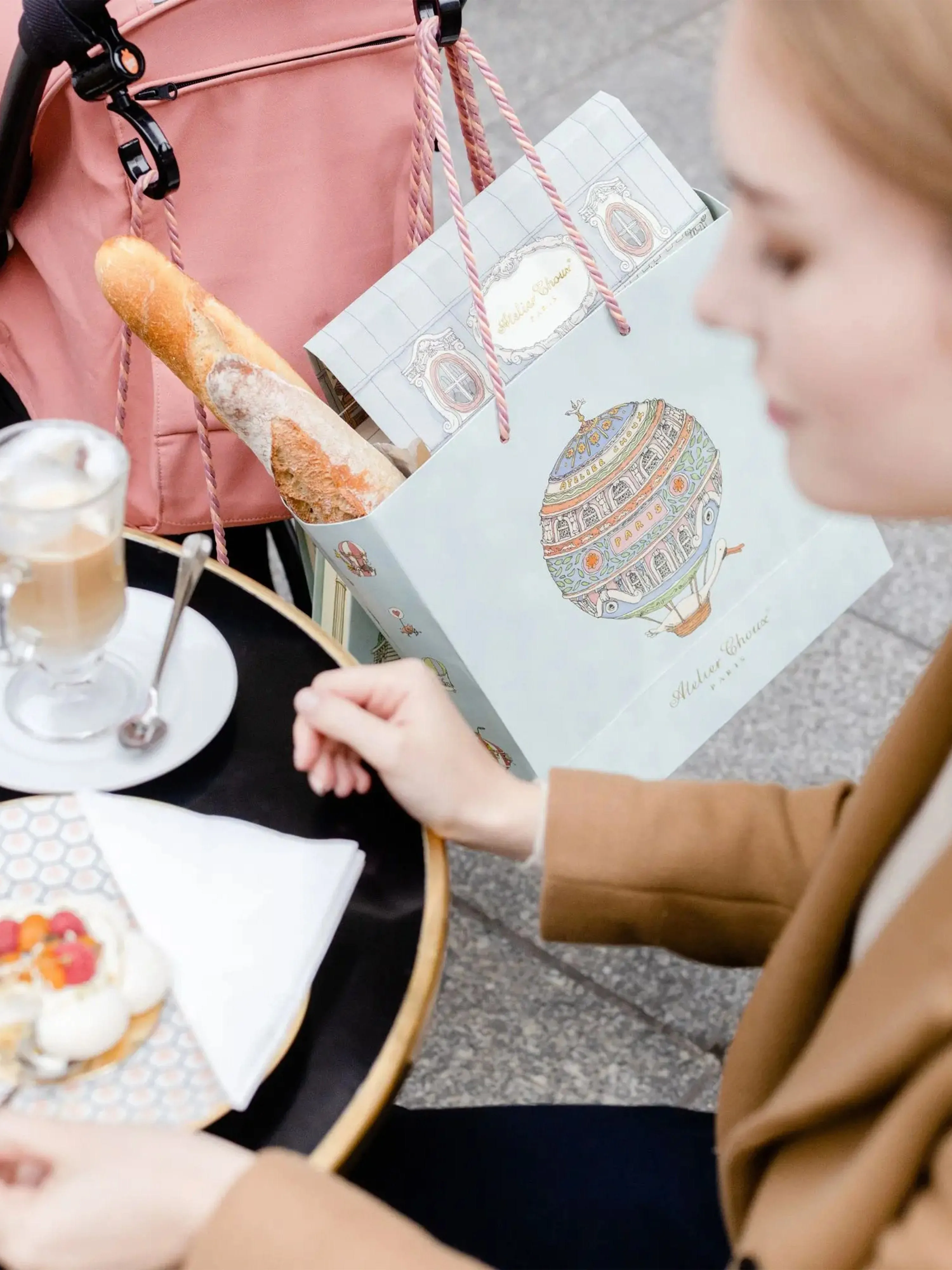 Atelier Choux Small Shopping Bag in Blue (25cm)