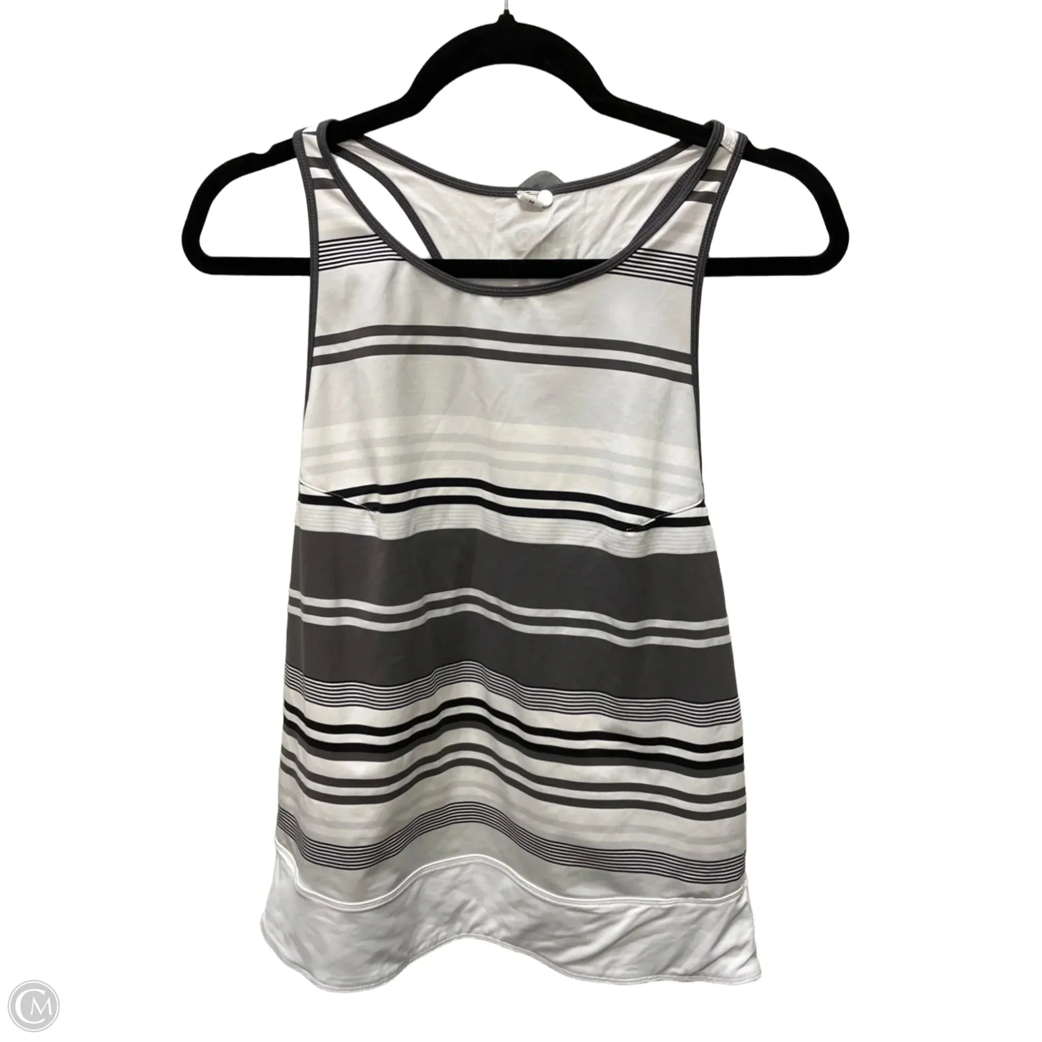 Athletic Tank Top By Lululemon In Striped Pattern, Size: M