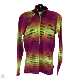 Athletic Top Long Sleeve Collar By Nike In Multi-colored, Size: M