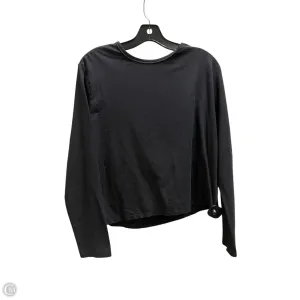 Athletic Top Long Sleeve Crewneck By Athleta In Black, Size: L