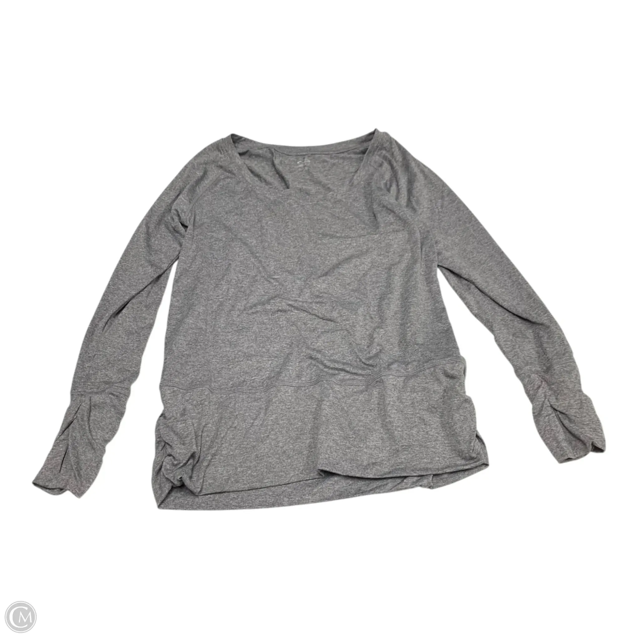 Athletic Top Long Sleeve Crewneck By Champion In Grey, Size: M