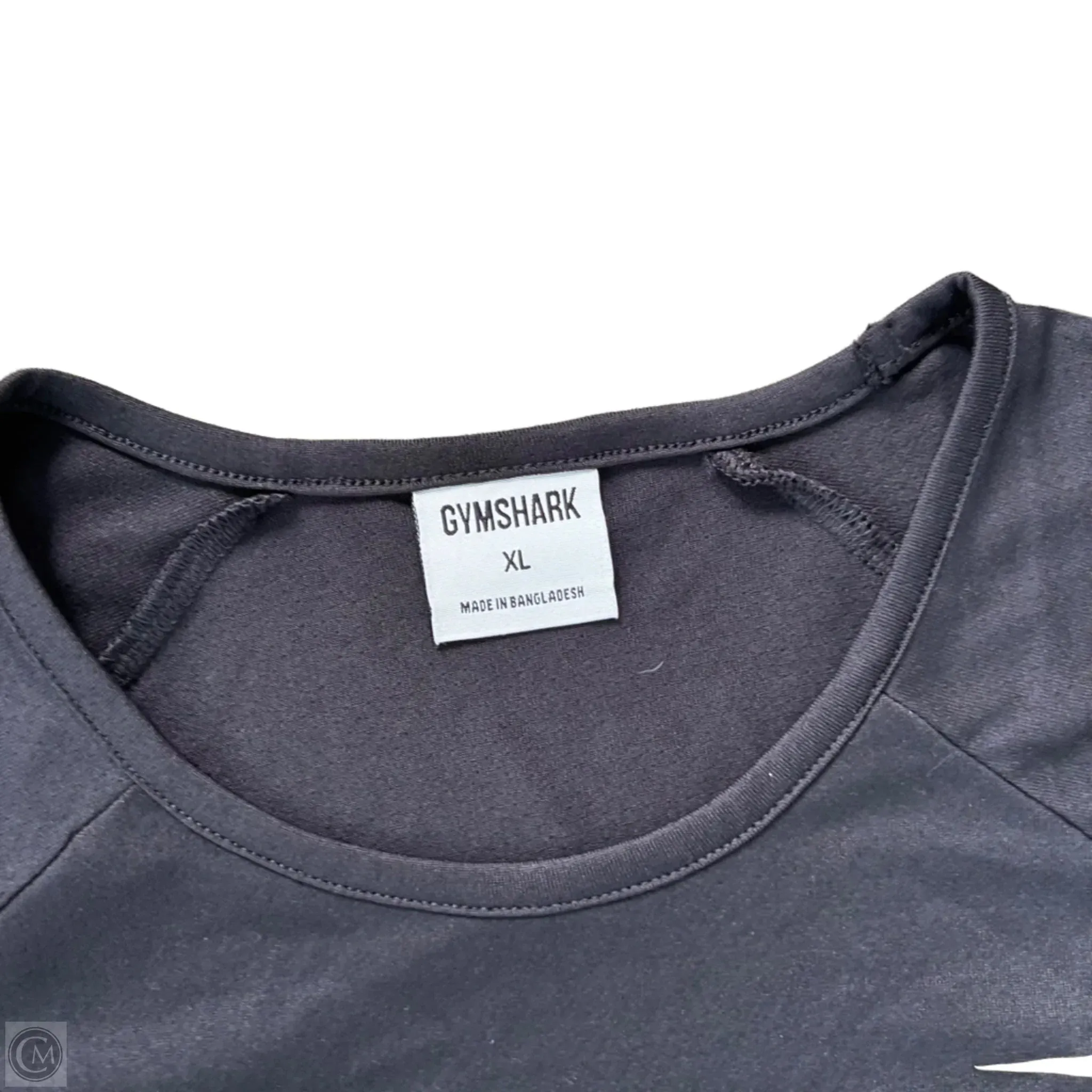 Athletic Top Long Sleeve Crewneck By Gym Shark In Black, Size: Xl