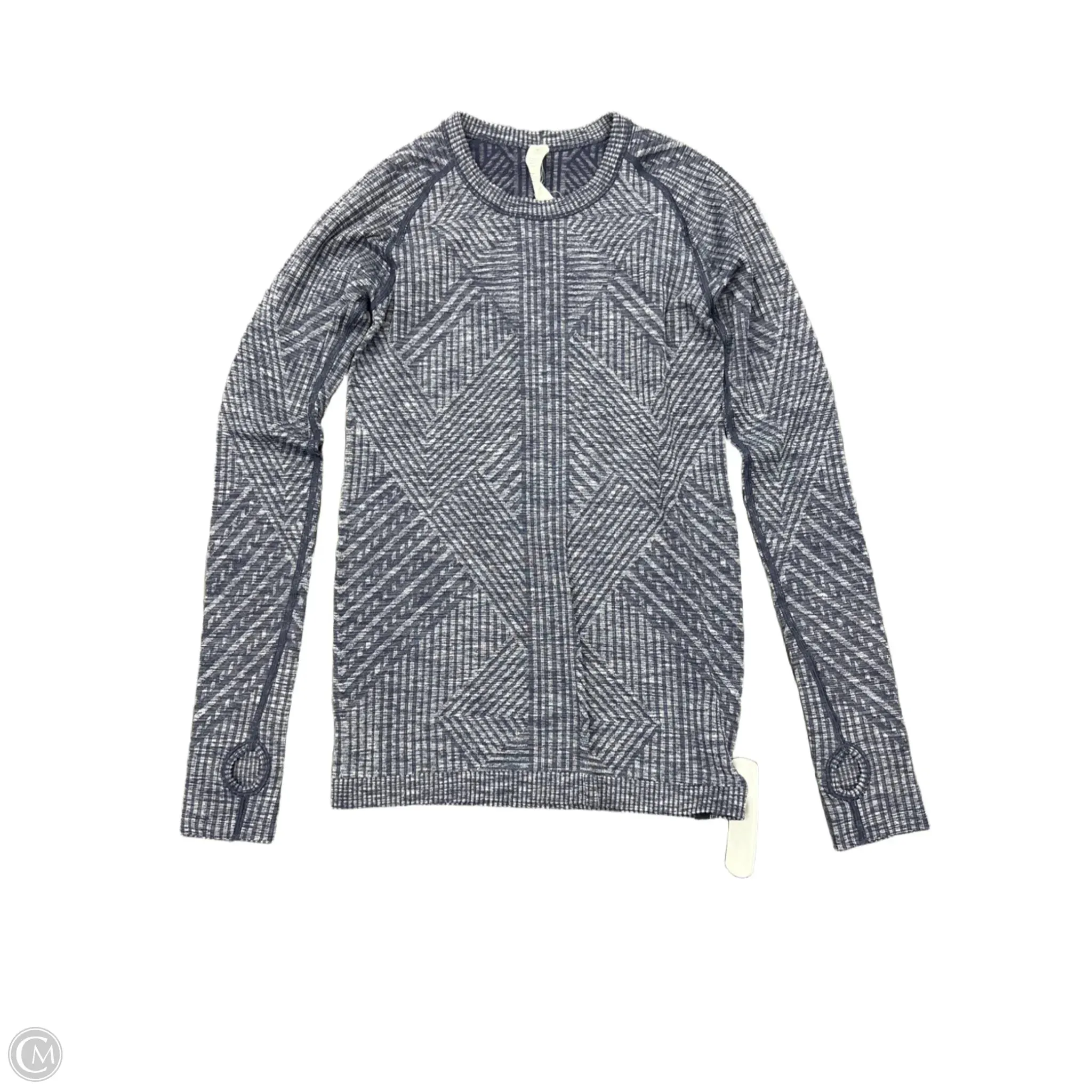 Athletic Top Long Sleeve Crewneck By Lululemon In Blue, Size: 4