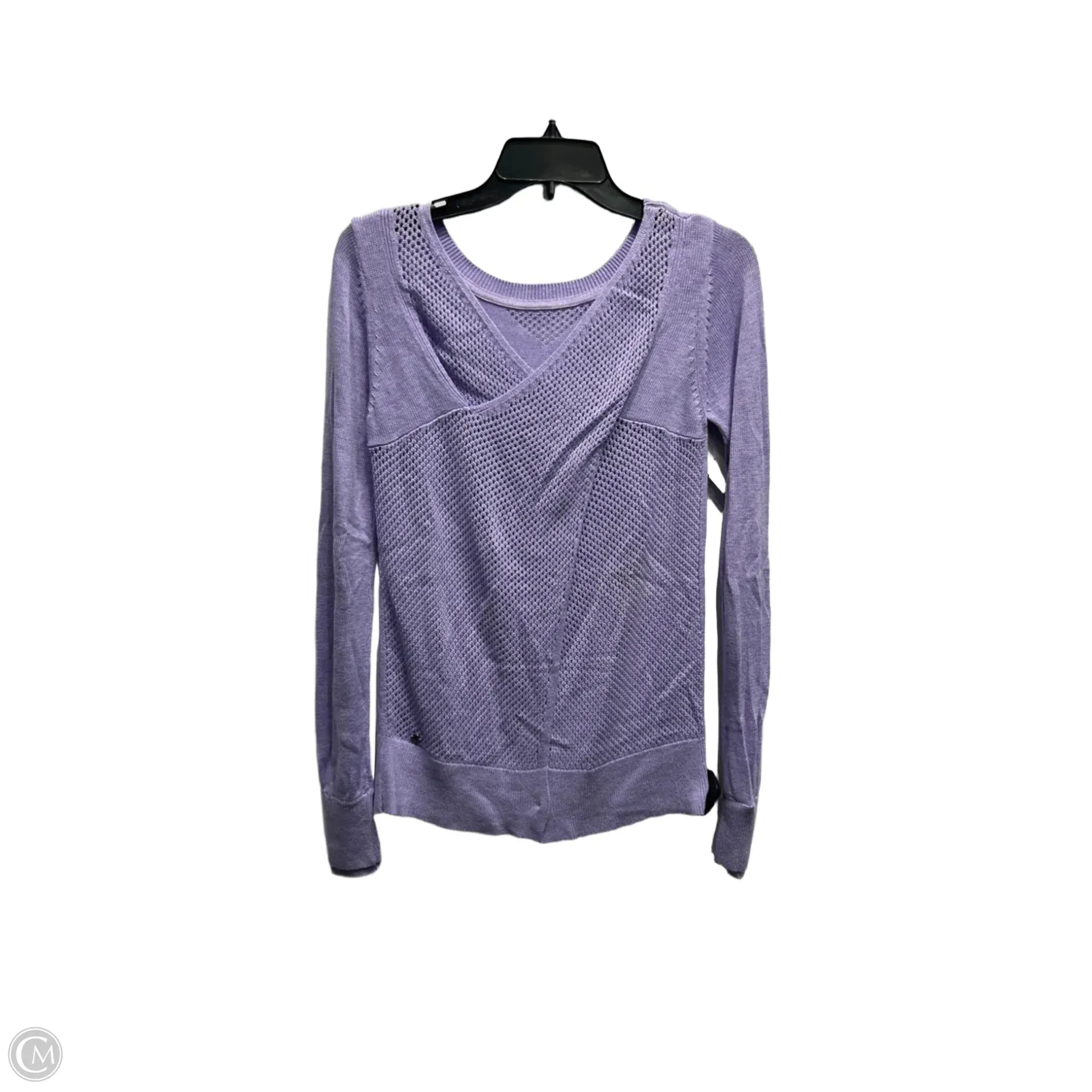 Athletic Top Long Sleeve Crewneck By Lululemon In Purple, Size: S