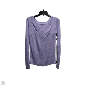Athletic Top Long Sleeve Crewneck By Lululemon In Purple, Size: S