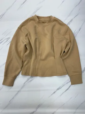 Athletic Top Long Sleeve Crewneck By Lululemon In Tan, Size: 4