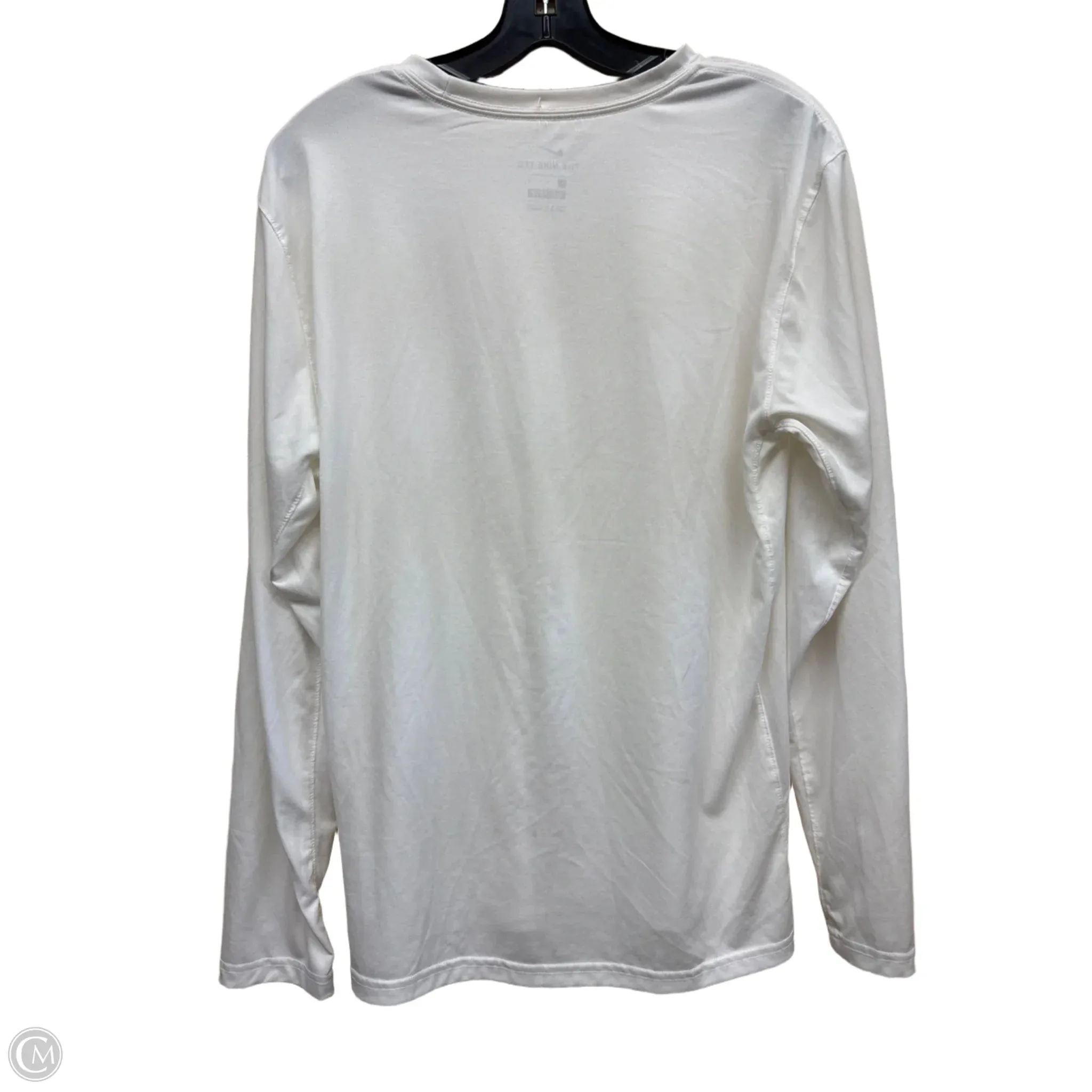 Athletic Top Long Sleeve Crewneck By Nike Apparel In White, Size: L