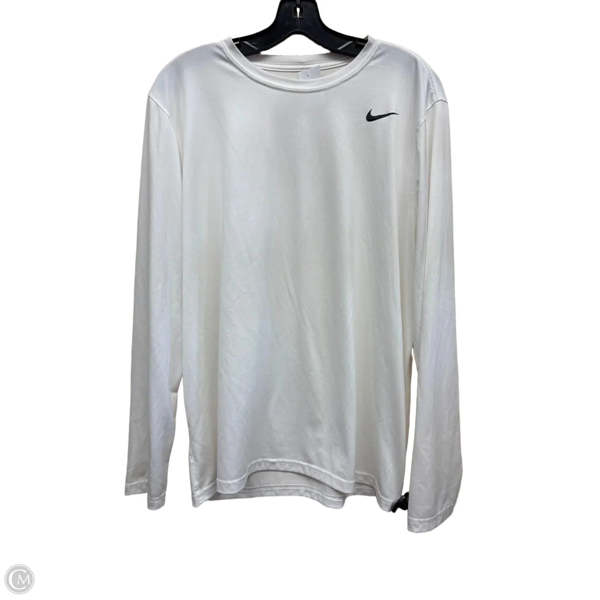 Athletic Top Long Sleeve Crewneck By Nike Apparel In White, Size: L
