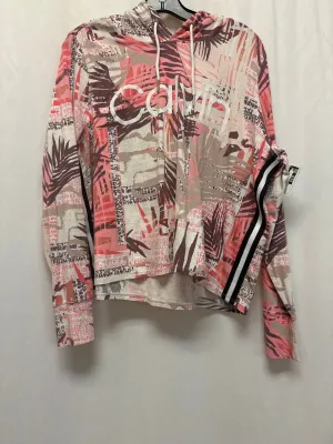 Athletic Top Long Sleeve Hoodie By Calvin Klein In Pink, Size: L