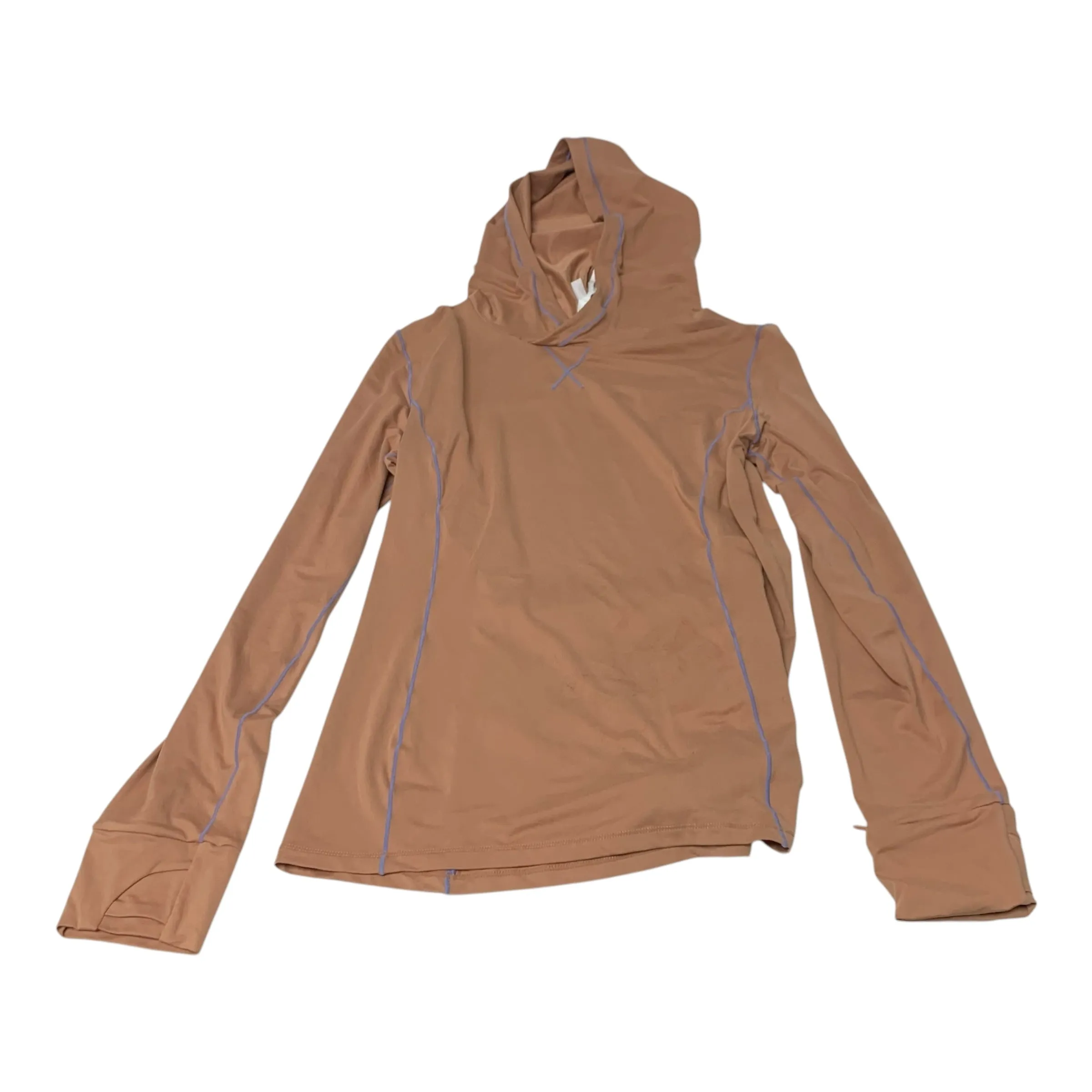Athletic Top Long Sleeve Hoodie By Fabletics In Orange, Size: M