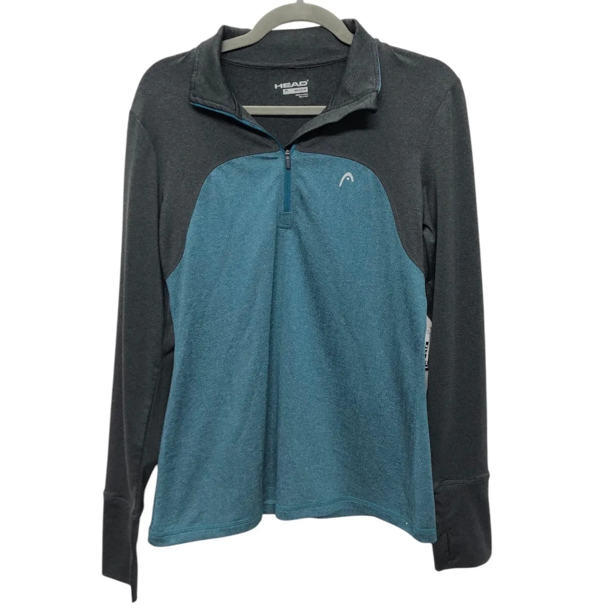Athletic Top Ls Collar By Head In Teal, Size:M