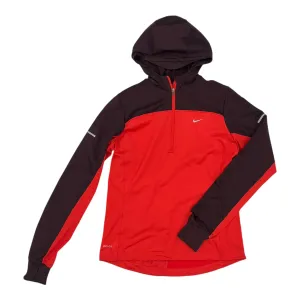 Athletic Top Ls Hoodie By Nike In Red, Size:M