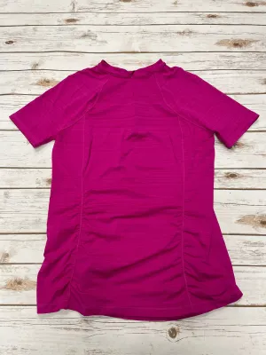 Athletic Top Short Sleeve By Athleta In Pink, Size: L