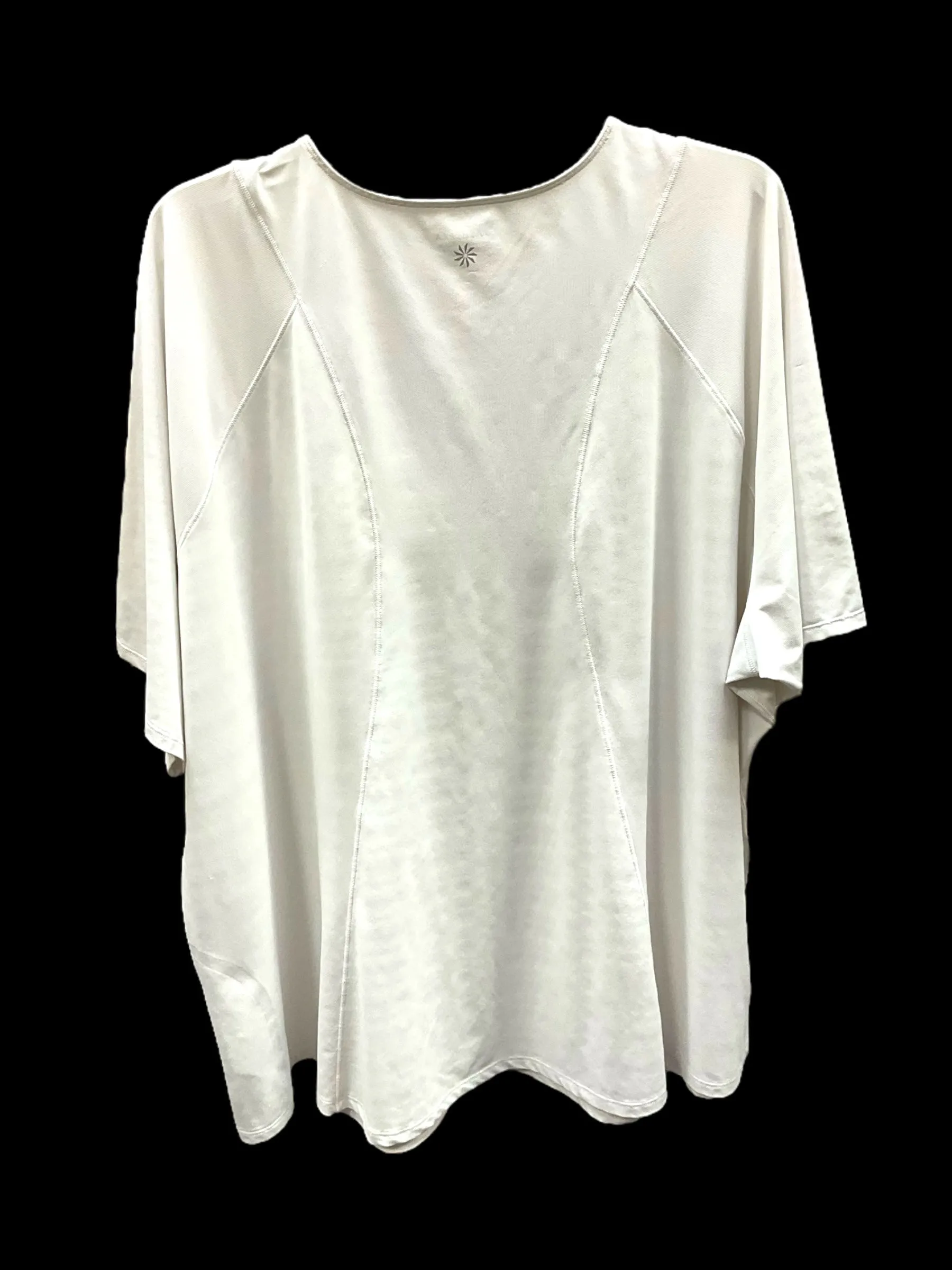 Athletic Top Short Sleeve By Athleta In White, Size: 3x