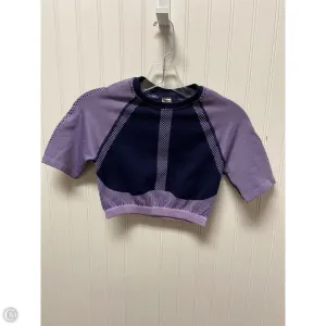 Athletic Top Short Sleeve By Fabletics In Purple, Size: S