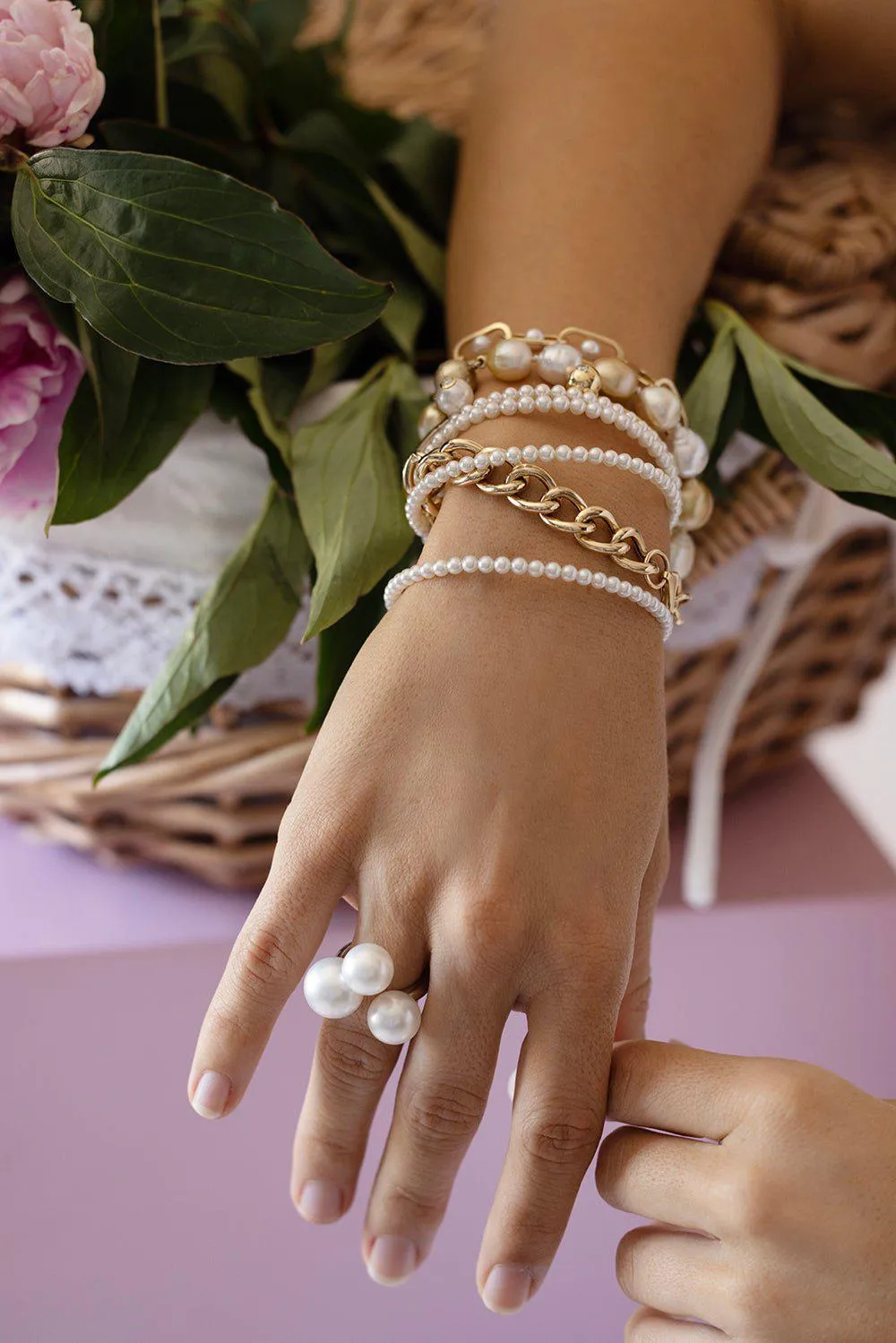 Baby Ayoka Pearl Bracelet- Yellow Gold