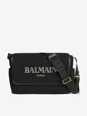 Balmain Baby Logo Changing Bag in Black (40cm)