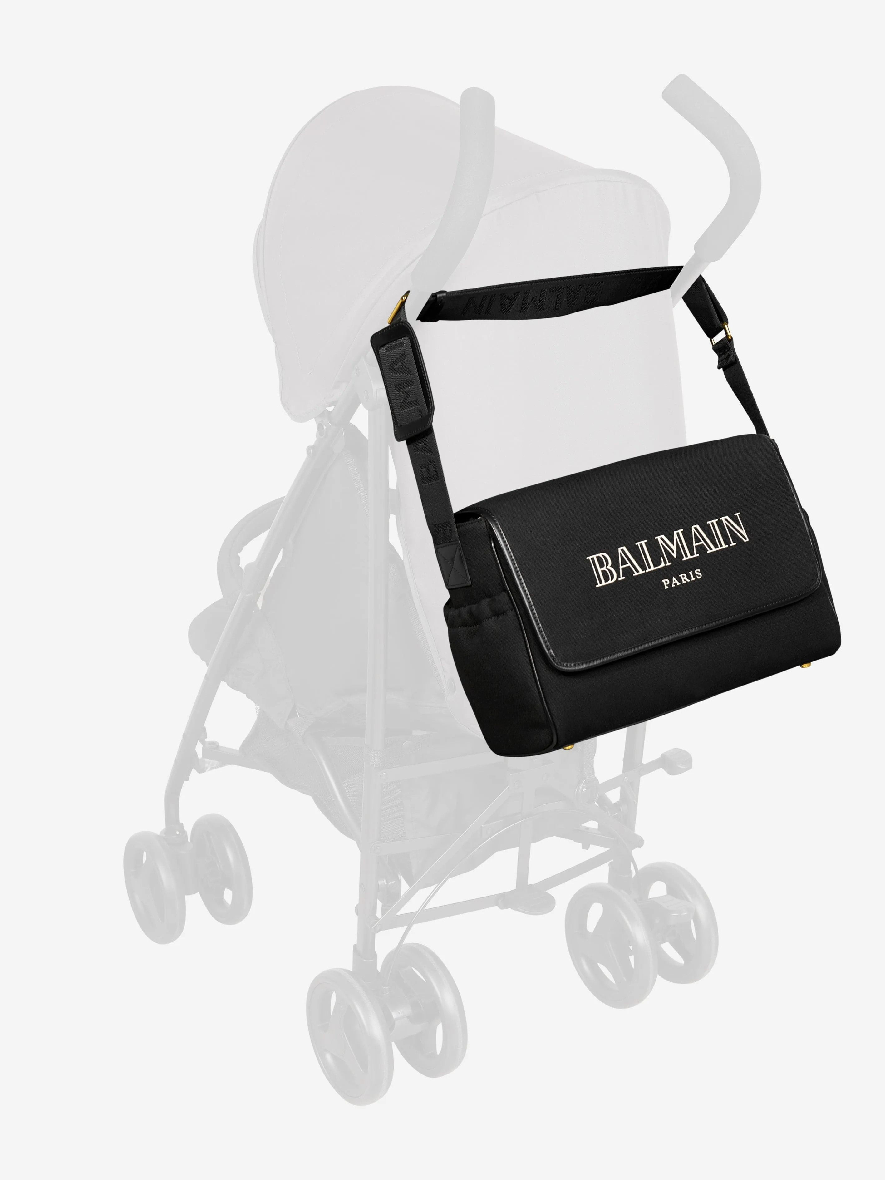 Balmain Baby Logo Changing Bag in Black (40cm)