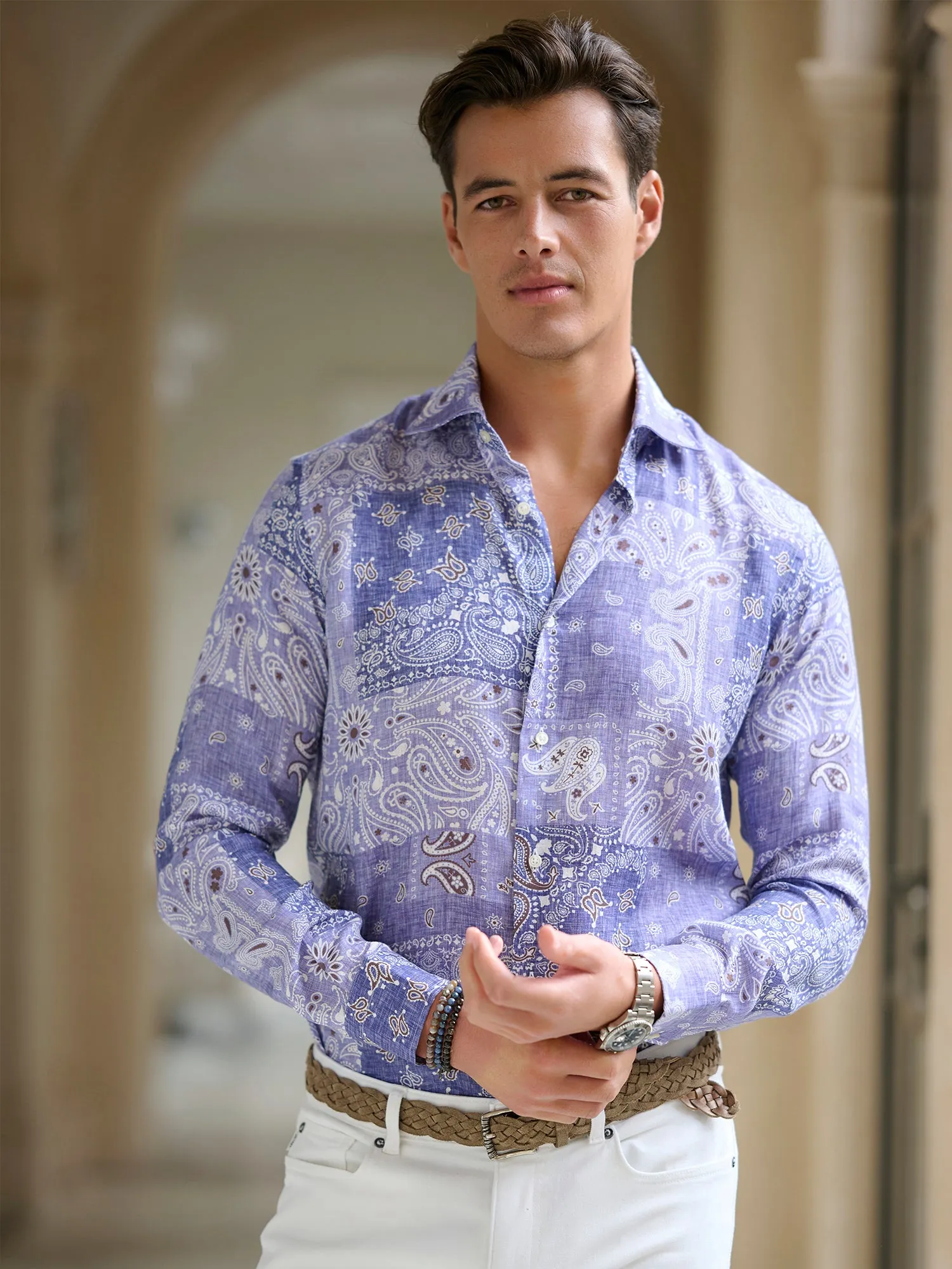 Bandana Linen Shirt