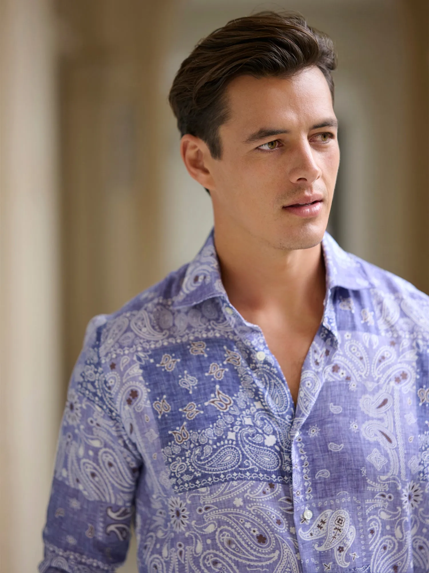 Bandana Linen Shirt