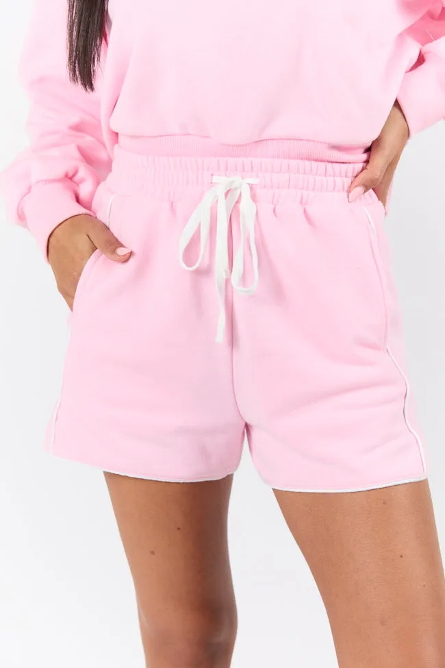 Baseline Pink Piped Lounge Shorts