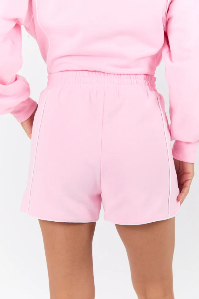 Baseline Pink Piped Lounge Shorts