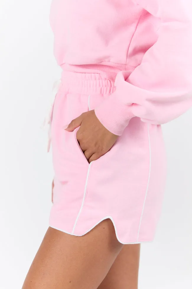 Baseline Pink Piped Lounge Shorts