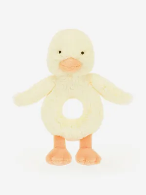 Bashful Duckling Ring Rattle in Yellow (18cm)