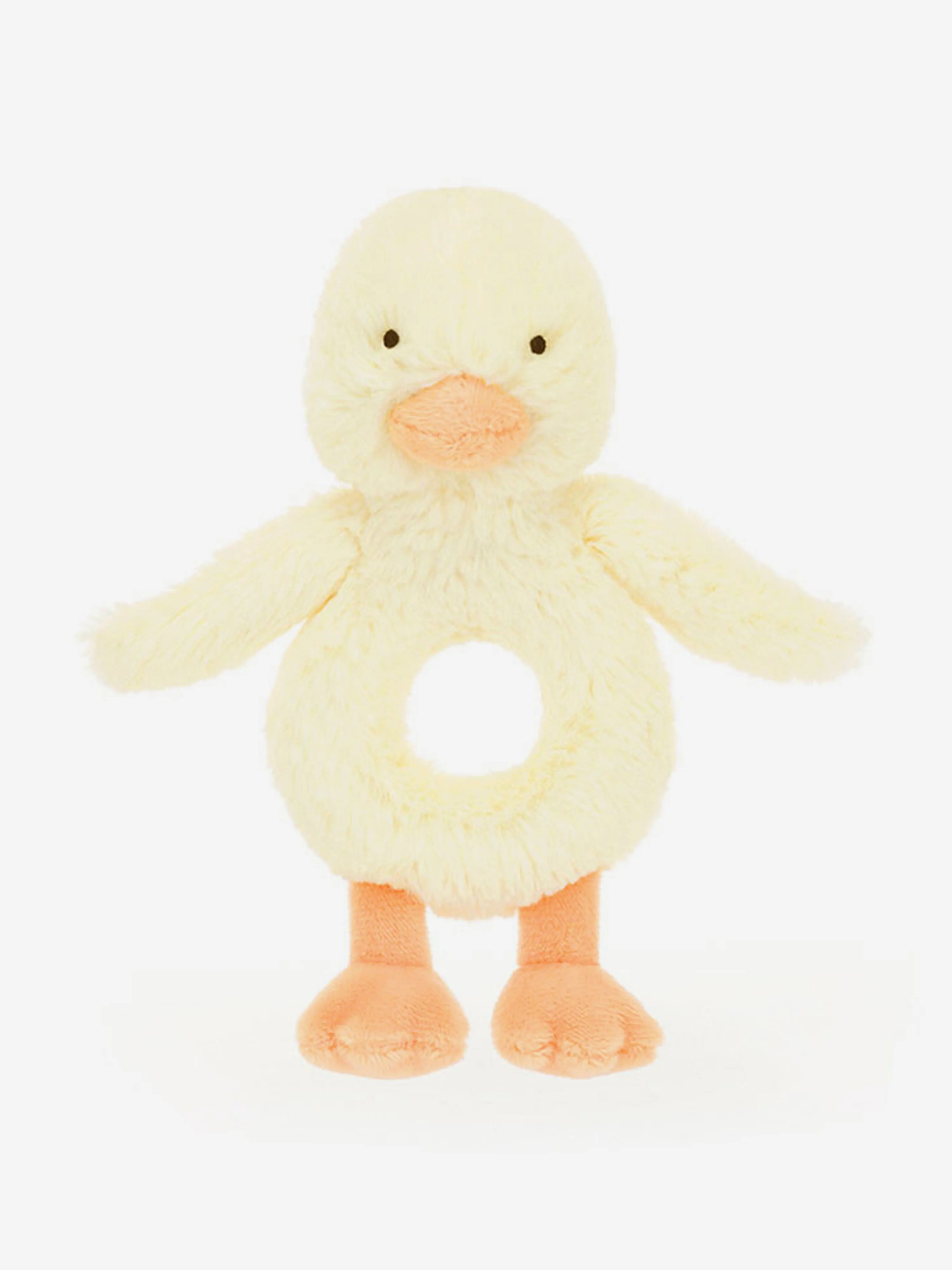 Bashful Duckling Ring Rattle in Yellow (18cm)