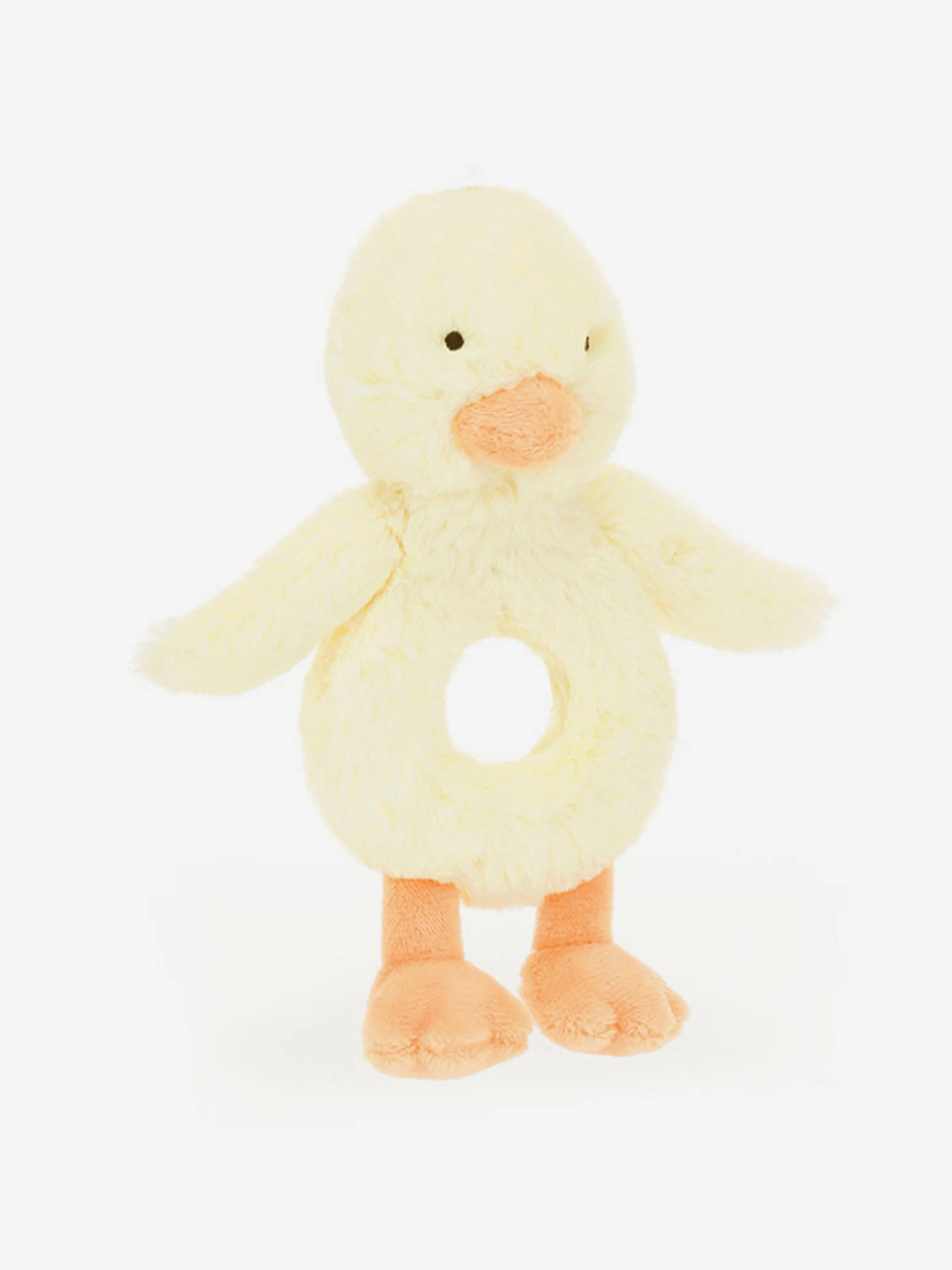 Bashful Duckling Ring Rattle in Yellow (18cm)