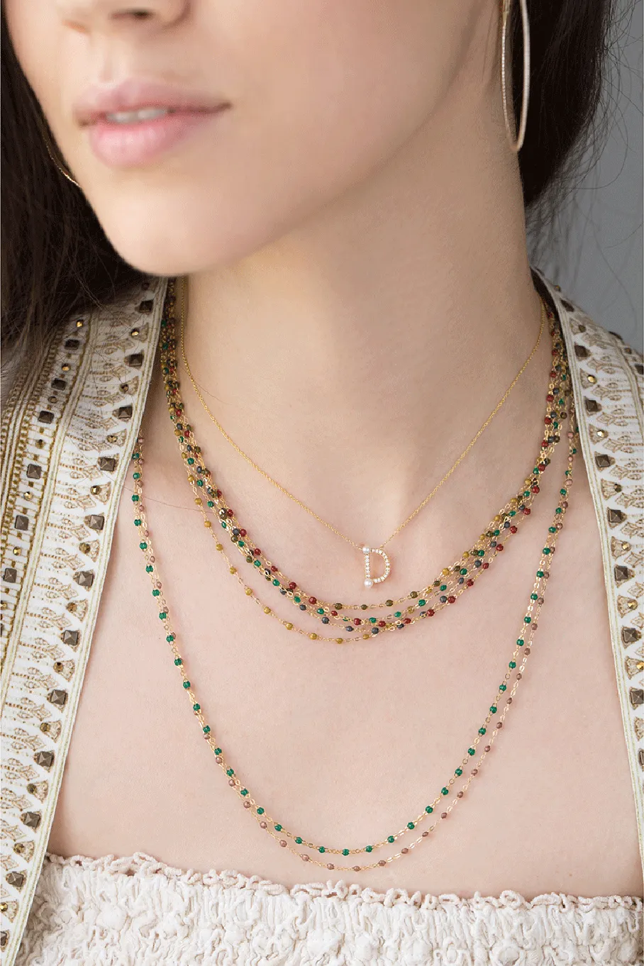 Black Bead Classic Gigi Necklace