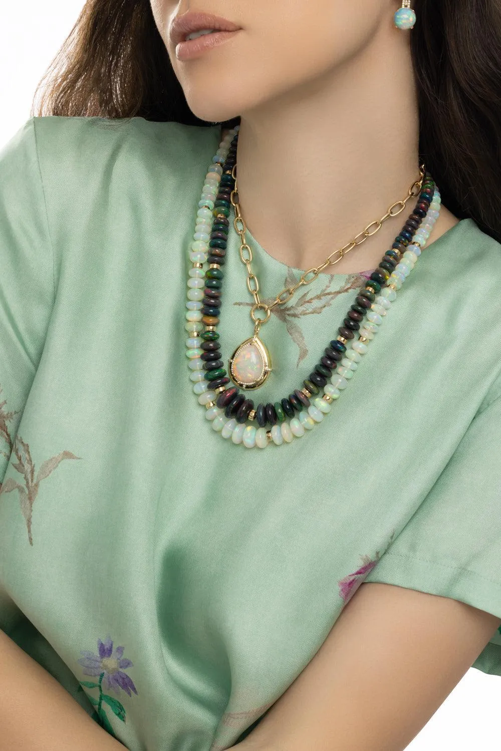 Black Opal G-One Beaded Necklace