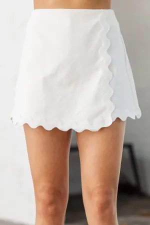 By Design White Rickrack Skort