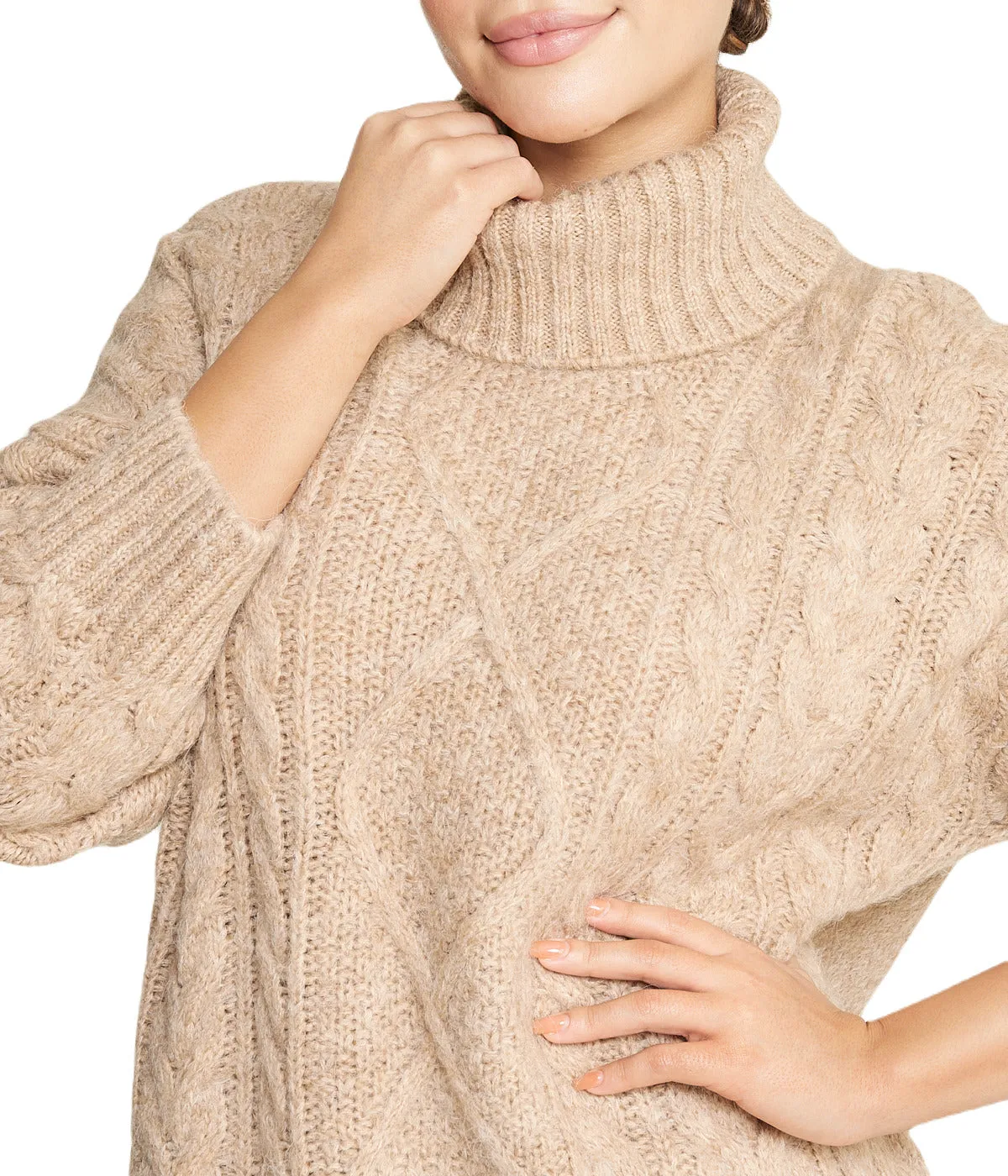 Cable Turtleneck Sweater