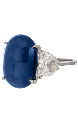 Cabochon Three Stone Ring