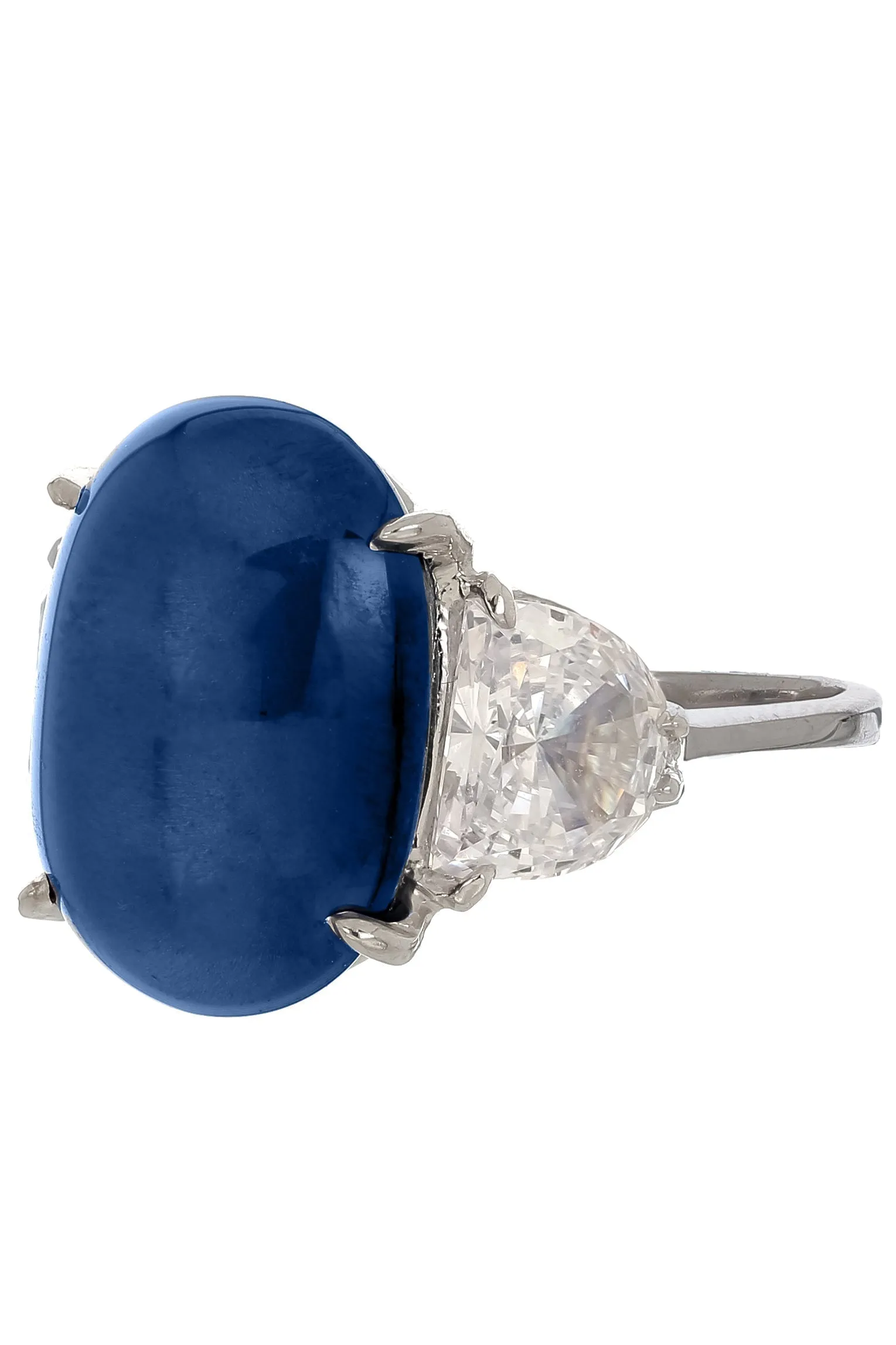 Cabochon Three Stone Ring