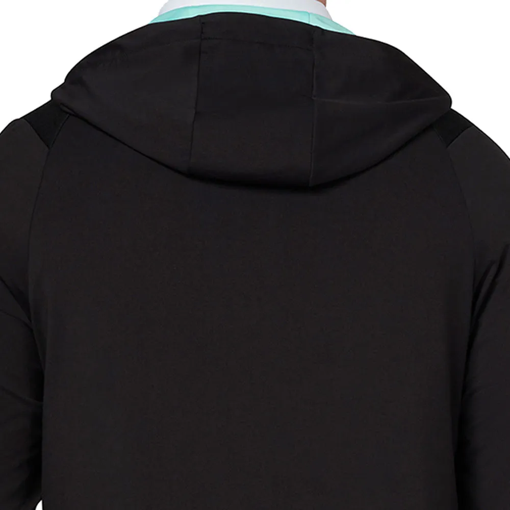 Callaway 1/4 Zip Mixed Media Technical Hoodie - Caviar