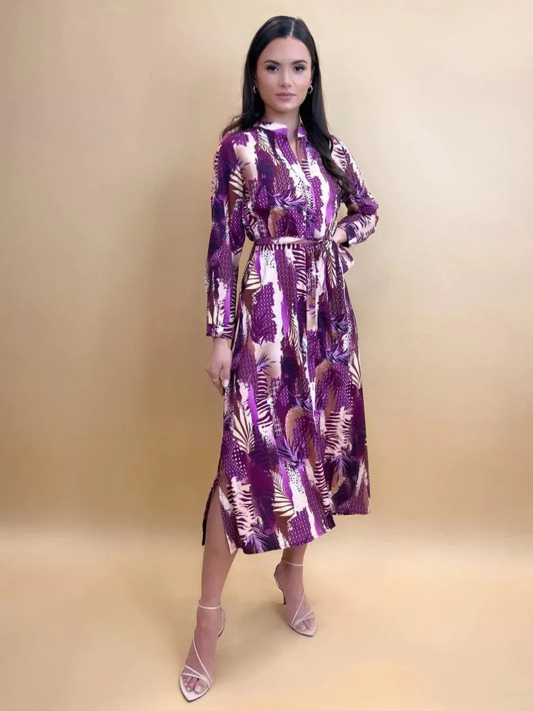 Capri Dress (Purple/Beige)