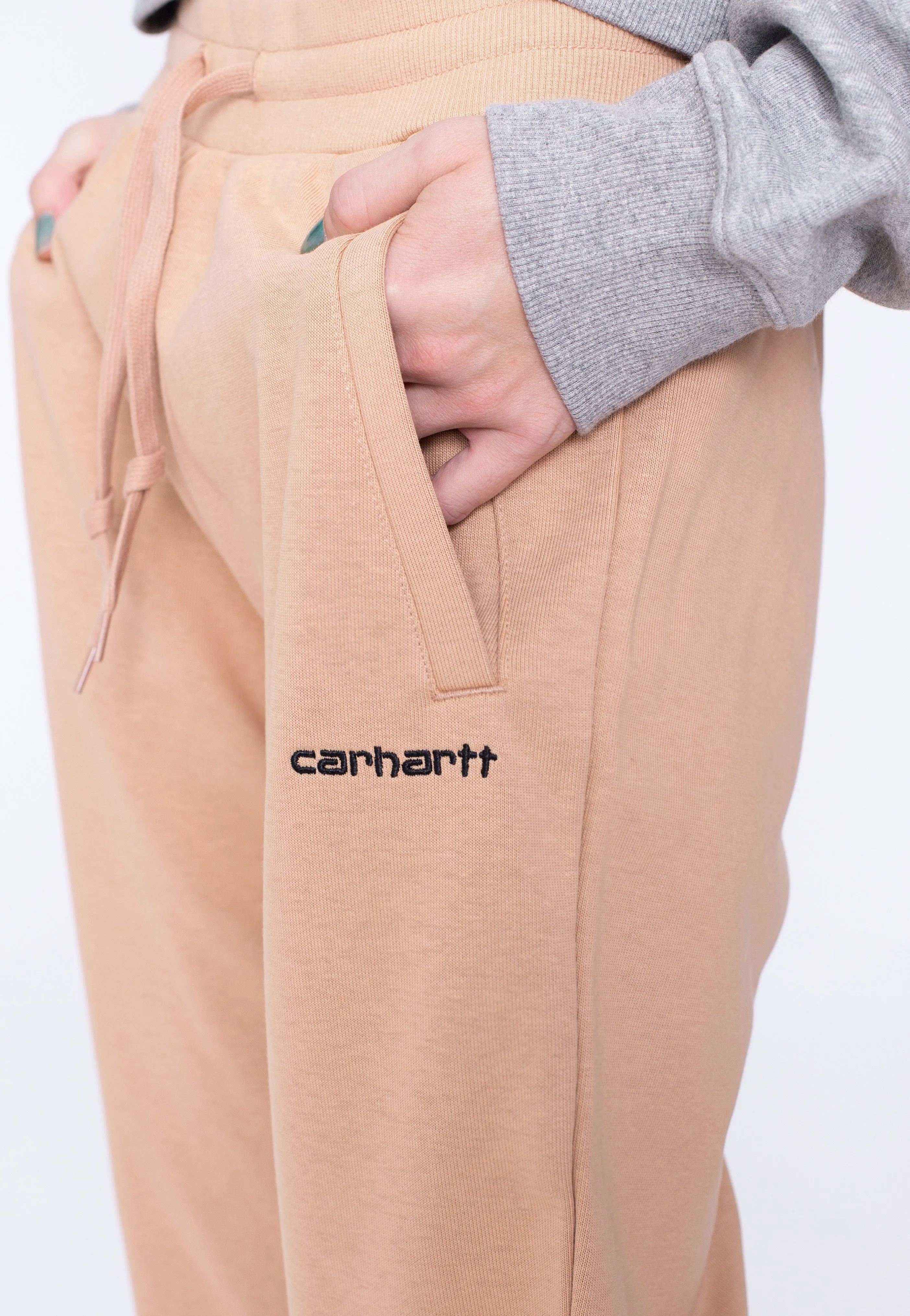 Carhartt WIP - W' Script Embroidery Sediment/Black - Sweat Pants