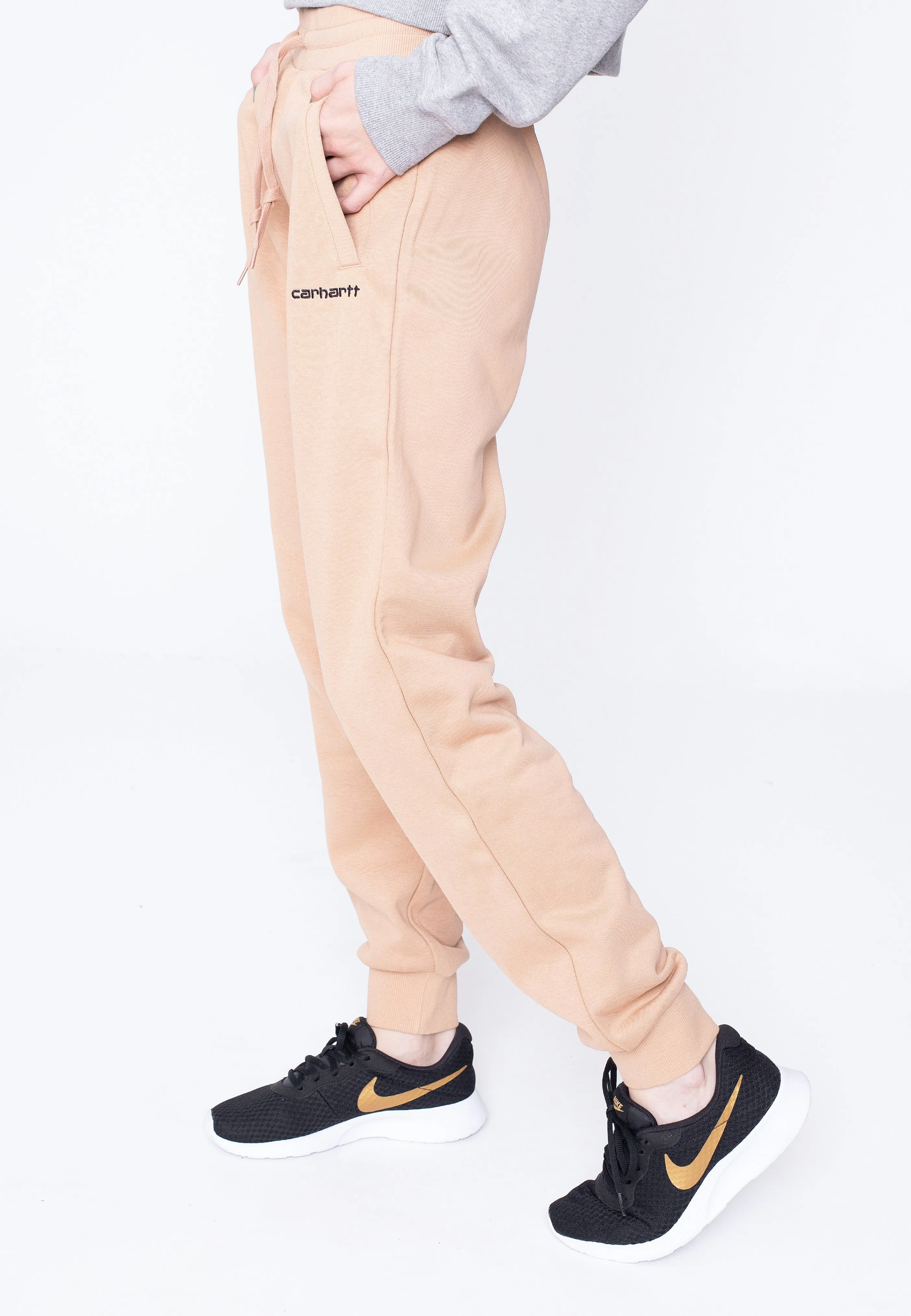 Carhartt WIP - W' Script Embroidery Sediment/Black - Sweat Pants
