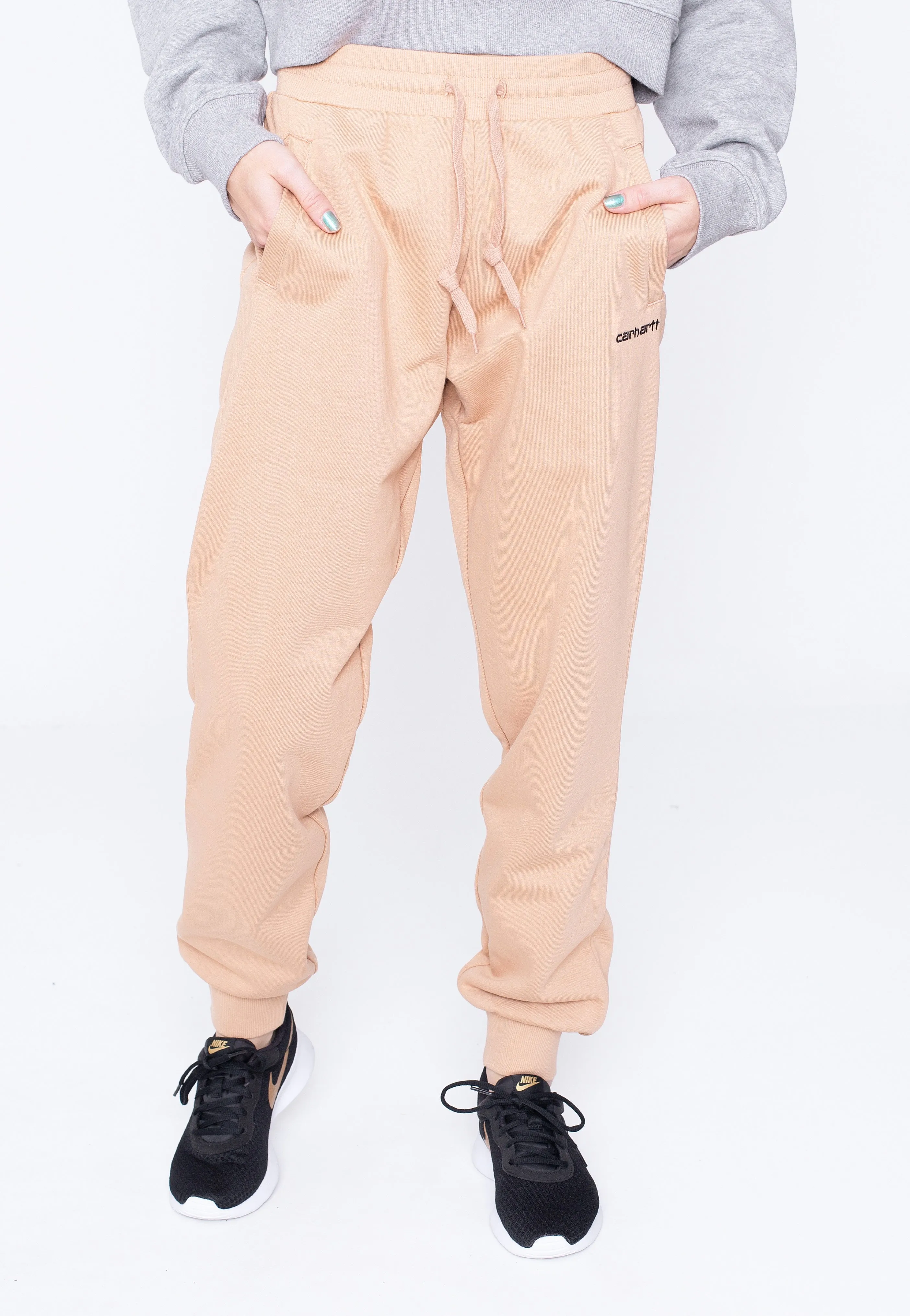 Carhartt WIP - W' Script Embroidery Sediment/Black - Sweat Pants