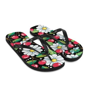 Cherry Daisy Flip-Flops